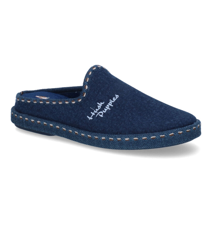 Hush Puppies Douna Pantoufles en Bleu pour hommes (309222)