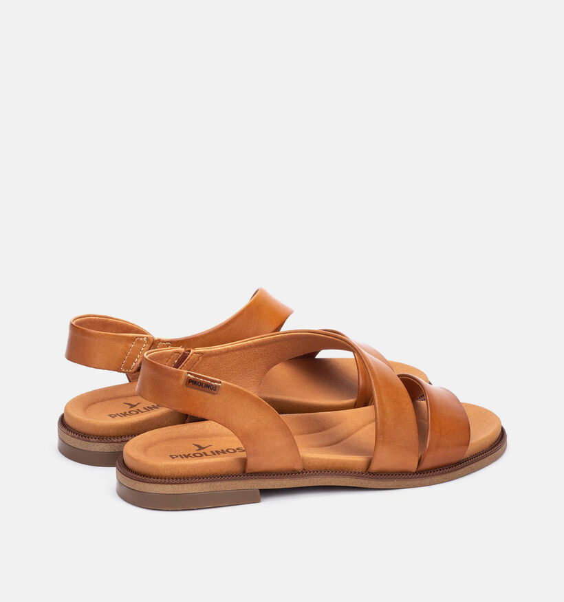 Pikolinos Navia Cognac Platte Sandalen voor dames (370531)