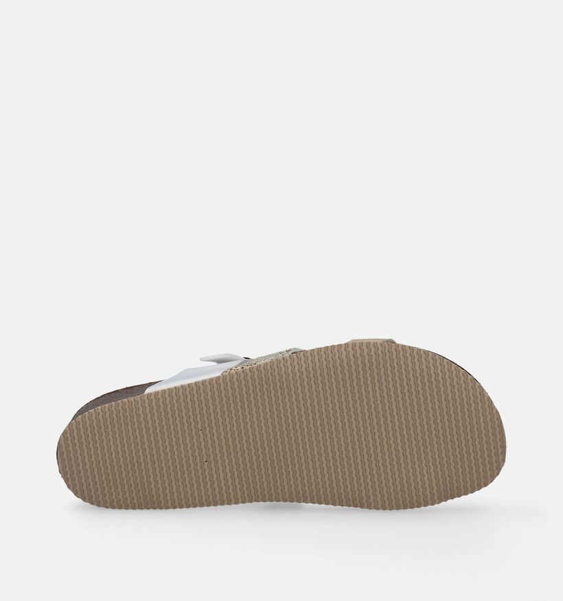 Signatur Nu-pieds avec talon compense en Or pour femmes (342753)