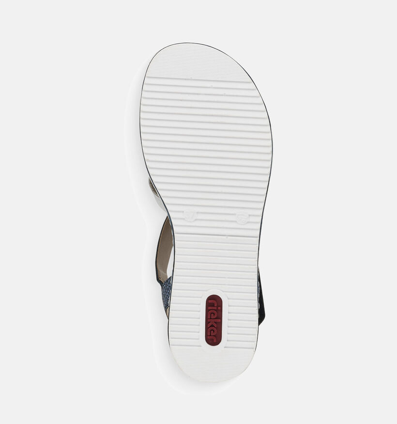Rieker Blauwe Sandalen met sleehak voor dames (354927)