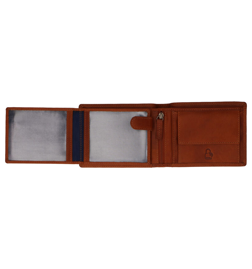 Euro-Leather Portefeuille en Cognac en cuir (310417)