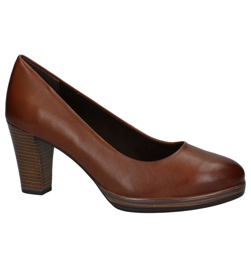 Cognac Klassieke Pumps Marco Tozzi in leer (226341)