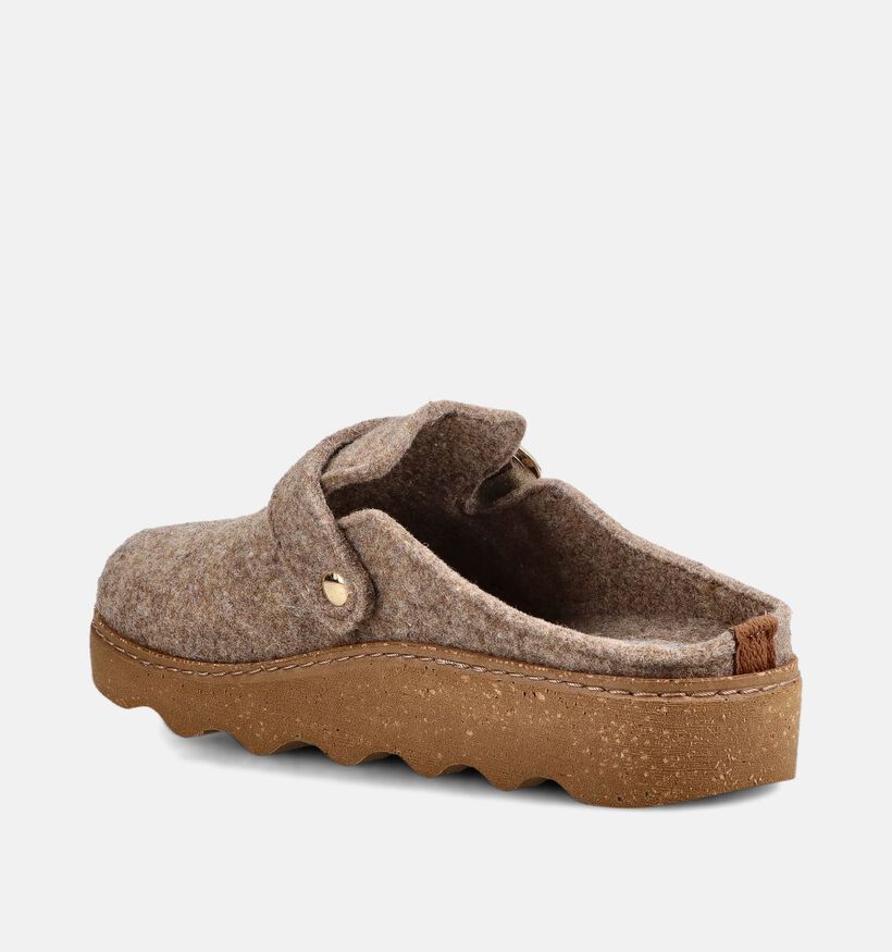 Rohde Foggia Pantoufles ouvertes en Beige pour femmes (380032) - pour semelles orthop&eacute;diques