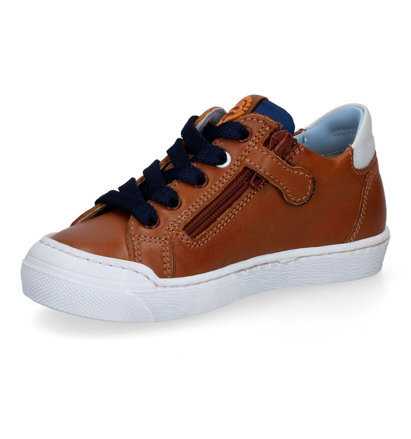 STONES and BONES Goner Cognac Veterschoenen voor jongens (303479)