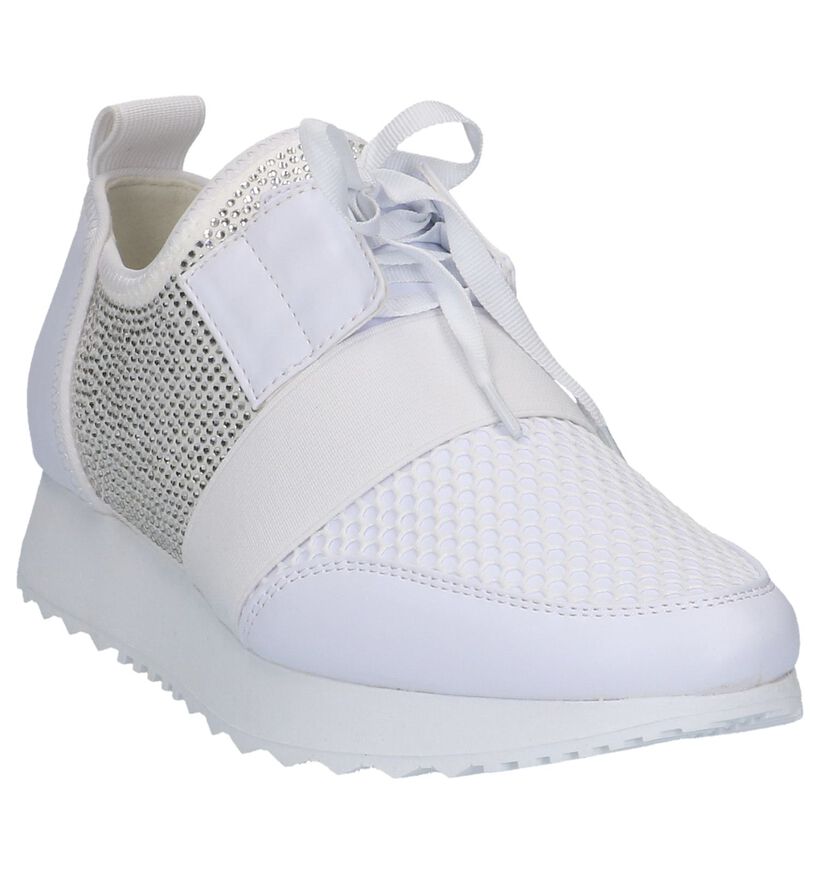 Witte Sneakers Steve Madden Antics-R in stof (216617)