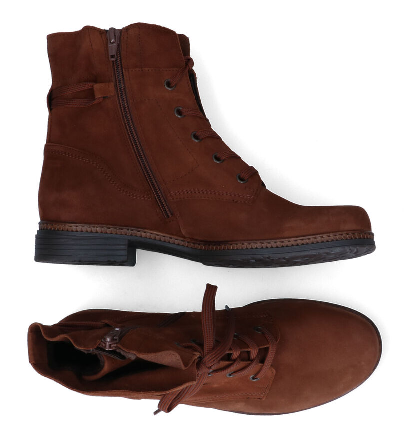 Gabor Best Fitting Bottines à lacets en Cognac pour femmes (315330) - pour semelles orthopédiques