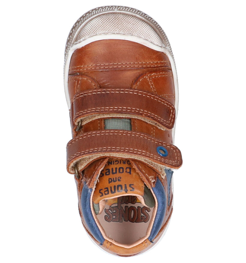 STONES and BONES Chaussures hautes en Cognac en cuir (255457)