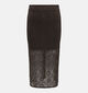 ONLY Carmakoma Carizon Jupe mi-longue en Brun fonc&eacute; pour femmes (381916)