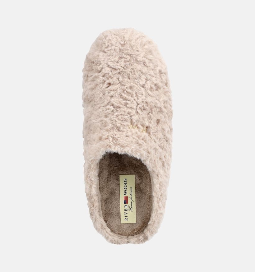 River Woods Greetje Pantoufles ouvertes en Beige pour femmes (381127) - pour semelles orthop&eacute;diques