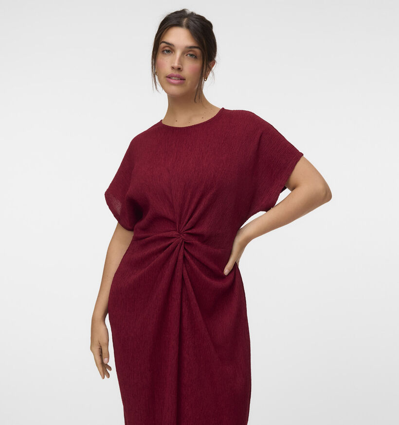 Vero Moda Curve Amanda Robe mi-longue en Rouge pour femmes (378134)