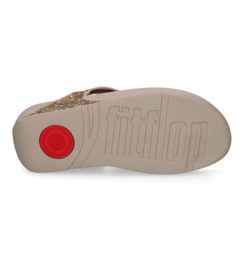 FitFlop Lulu Tongs en Argent en textile (286104)