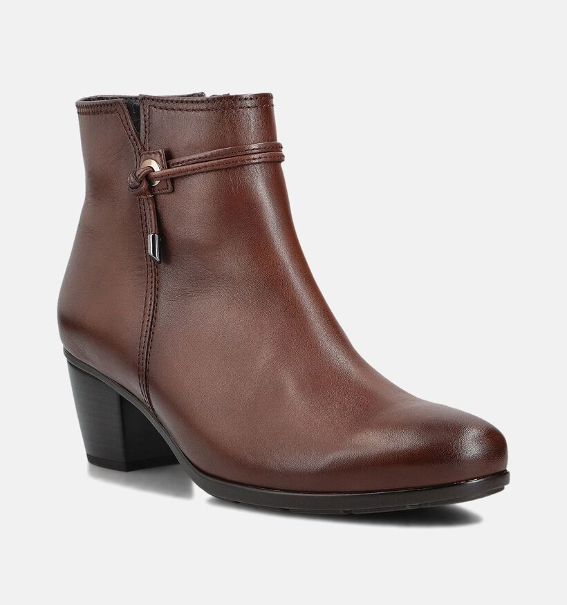 Gabor Best Fitting Bottines à talons en Cognac pour femmes (360291) - pour semelles orthopédiques