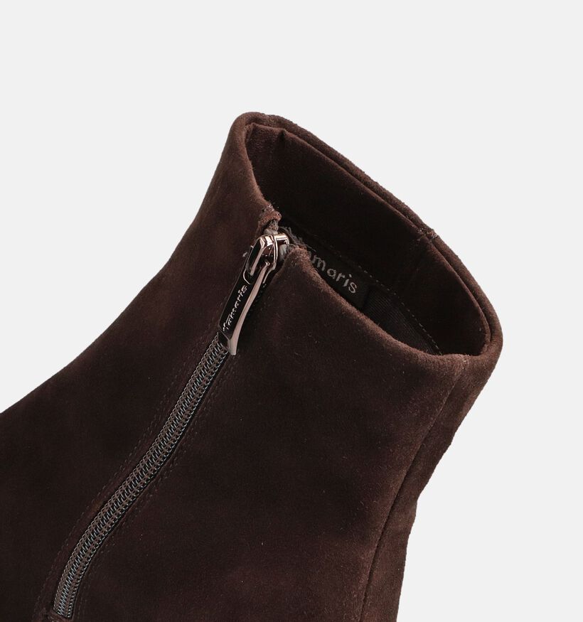 Tamaris Bottines &agrave; talons en Brun fonc&eacute; pour femmes (376632)