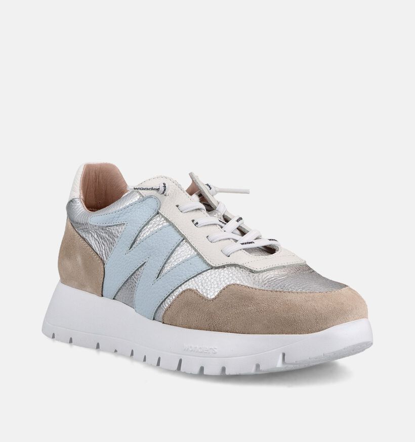 Wonders Zilveren/Blauwe Sneakers voor dames (373120) - geschikt voor steunzolen
