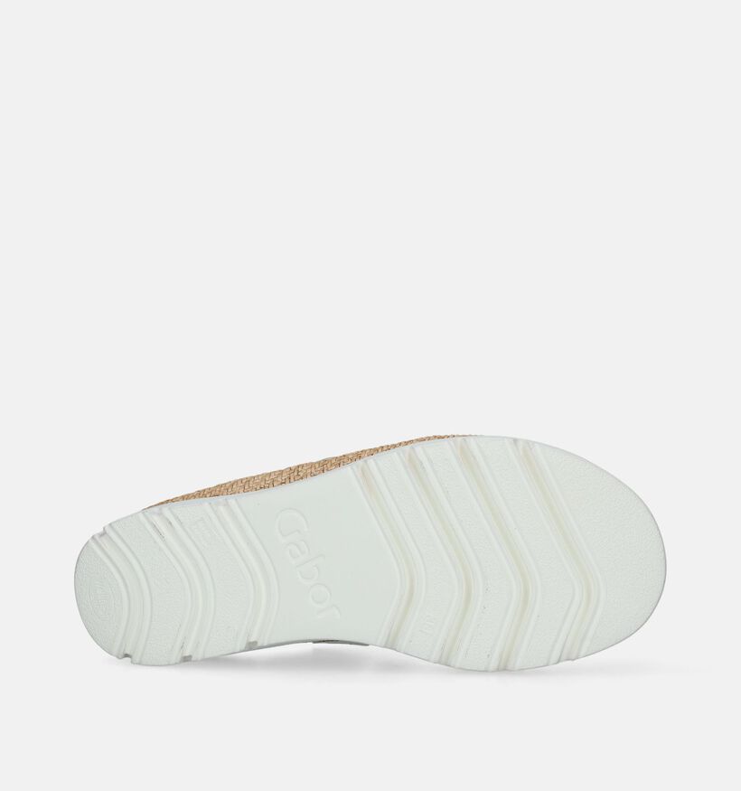 Gabor Nu-pieds avec talon compensé en Blanc pour femmes (339392)
