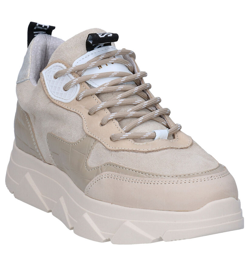 Steve Madden Pitty Beige Sneakers in leer (300596)