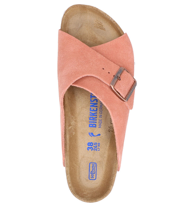 Birkenstock Arosa Oranje Slippers in daim (271240)