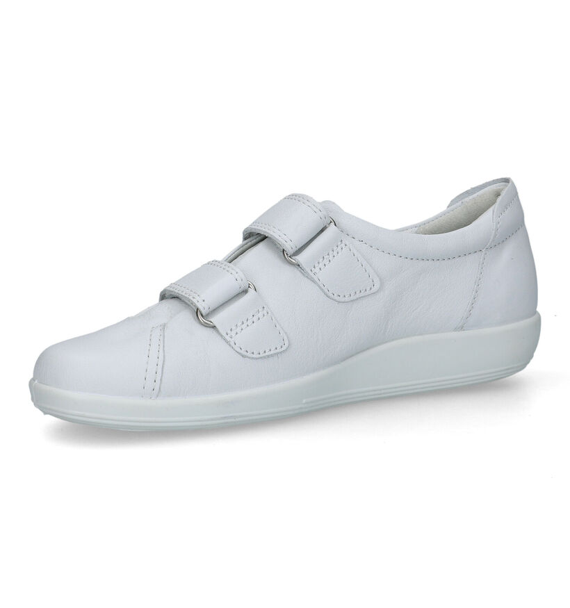 ECCO Soft 2.0 Witte Velcroschoenen voor dames (321149) - geschikt voor steunzolen