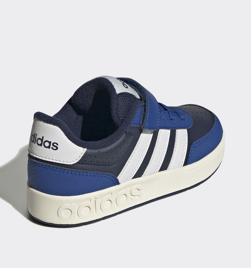 adidas Breakbase Baskets en Bleu fonc&eacute;/Noir pour gar&ccedil;ons (372786) - pour semelles orthop&eacute;diques