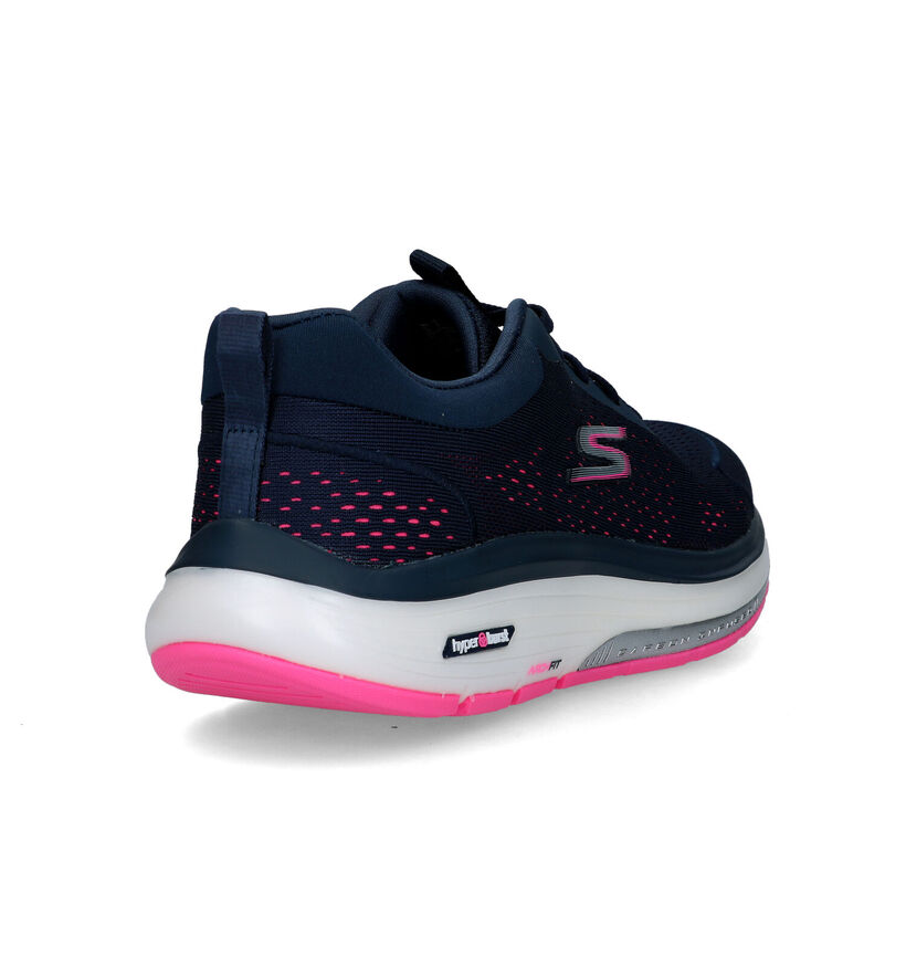 Skechers Go Walk Workout Walker Blauwe Sneakers in stof (321380)