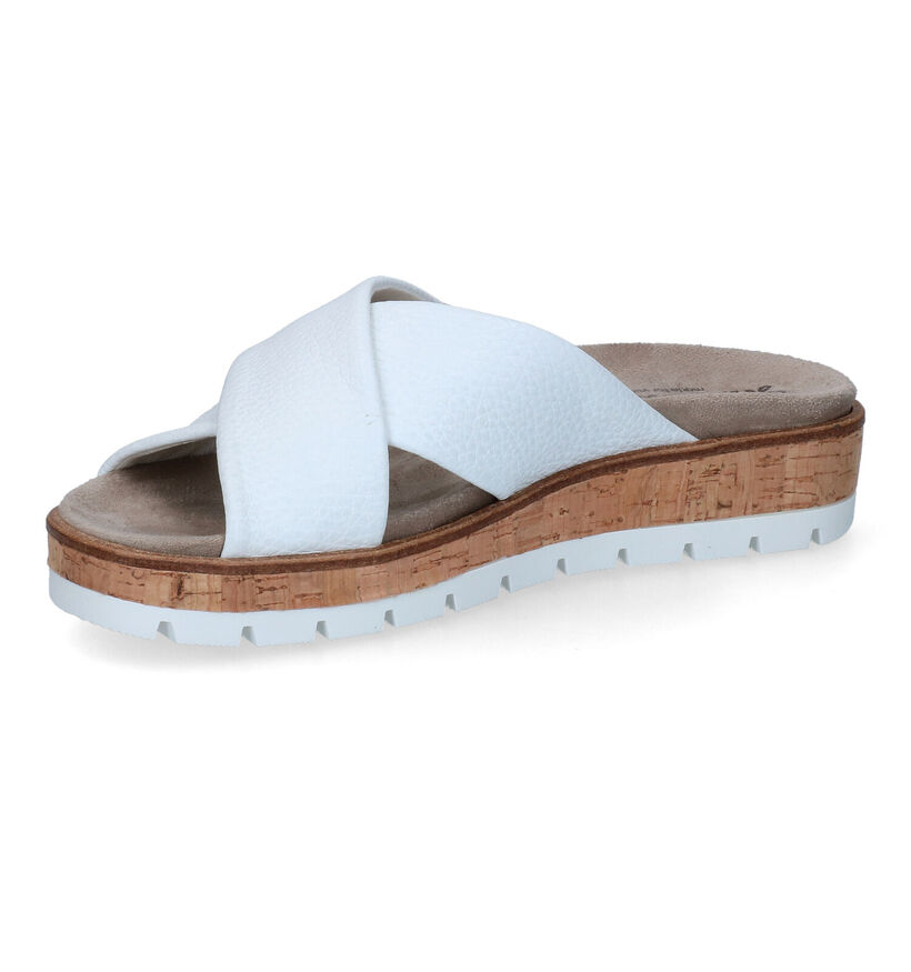 Solemade Mia Witte Slippers in leer (305190)