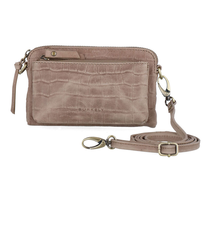 Burkely Croco Cassy Taupe Crossbody Tas in leer (298852)