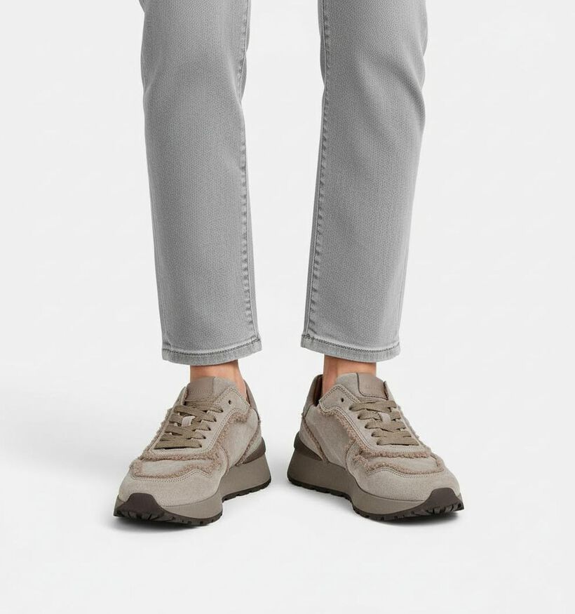 Gabor Dreamvelour Chaussures à lacets en Gris pour femmes (360292) - pour semelles orthopédiques