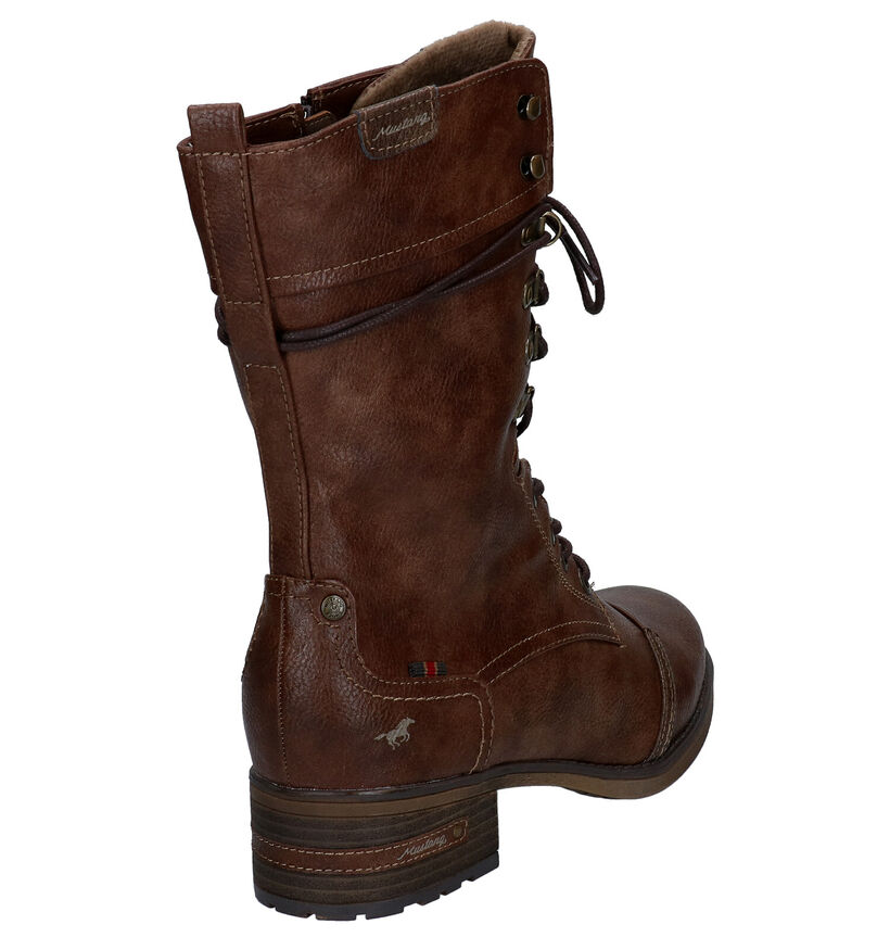 Mustang Bruine Bottines in kunstleer (294332)