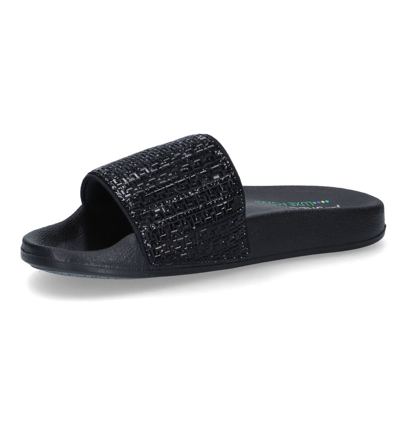 Skechers Pop Ups New Spark Claquette de piscine en Noir pour femmes (305702)