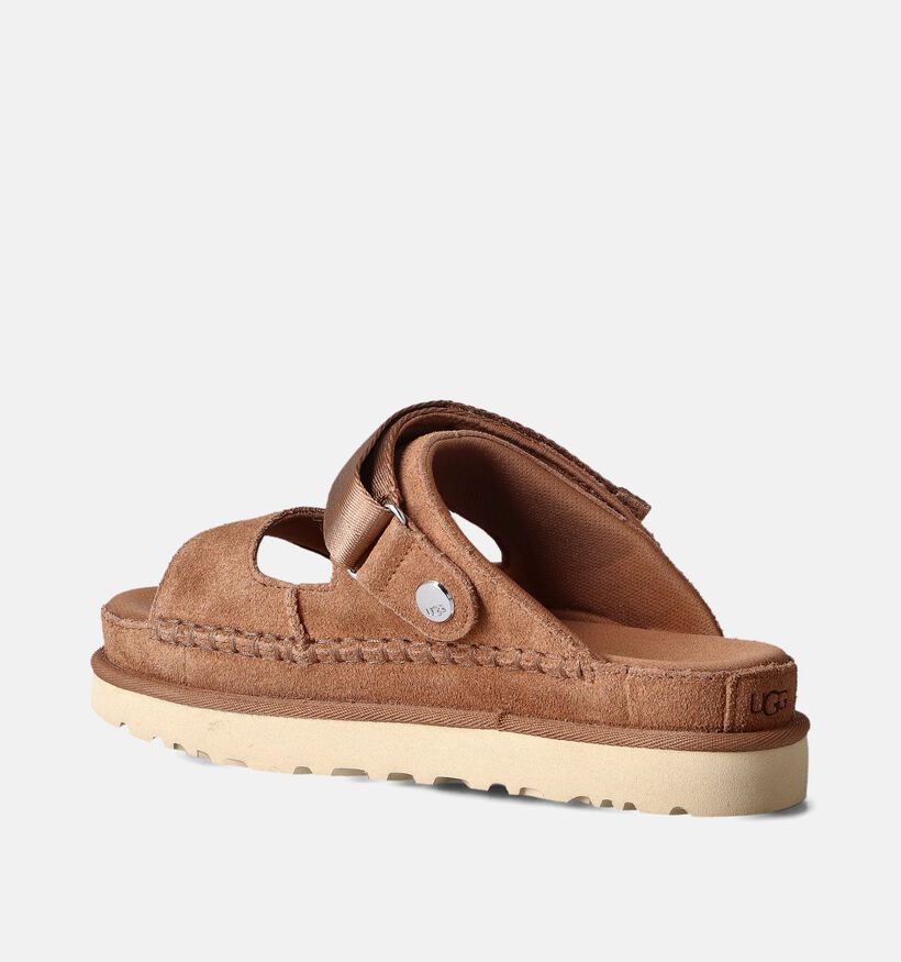UGG Goldenstar Sandales plates en Cognac pour femmes (352817)
