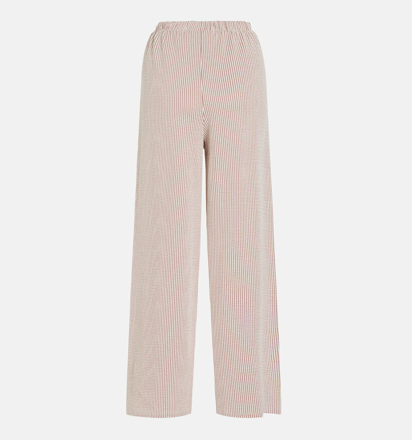 Vila Striplo Witte/Lichtrode Gestreepte Broek voor dames (375530)