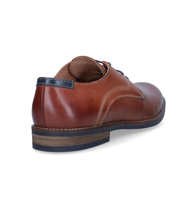 Australian Tasman Chaussures à lacets en Cognac pour hommes (321696) - pour semelles orthopédiques