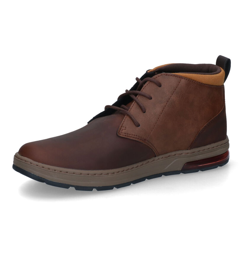 Skechers Evenston Renli Chaussures hautes en Cognac en cuir (312698)