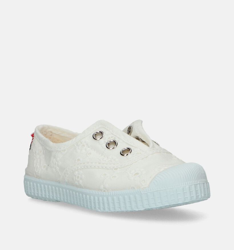 Cienta Witte Slip-ons voor jongens, meisjes (355426) - geschikt voor steunzolen
