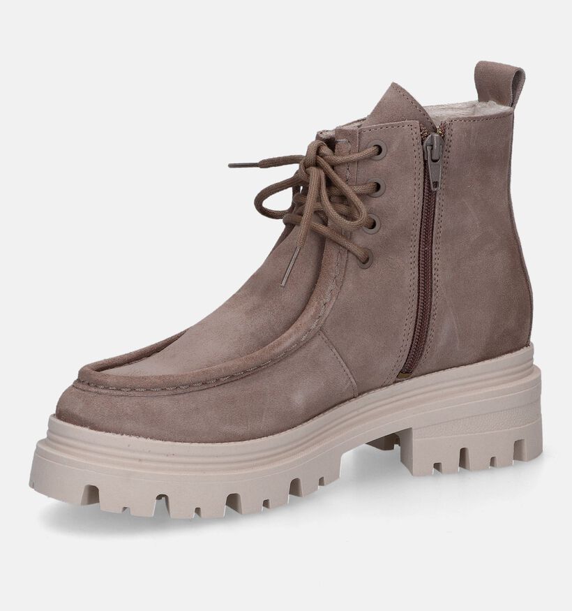 Tamaris Boots à lacets en Taupe pour femmes (315484)