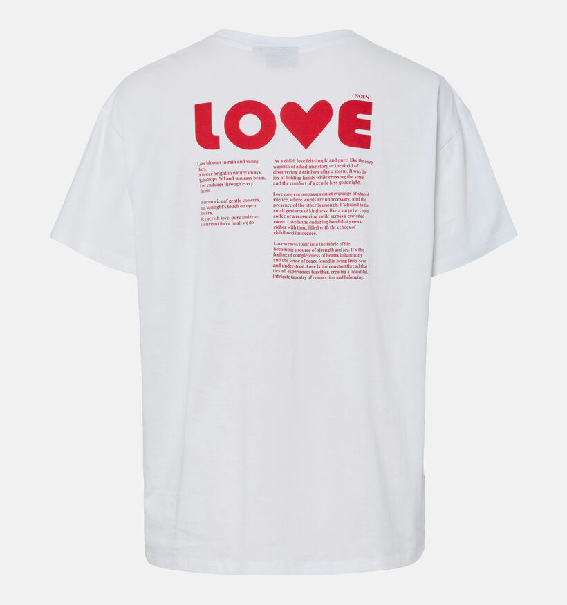 Pieces Witte Love T-shirt voor dames (362262)