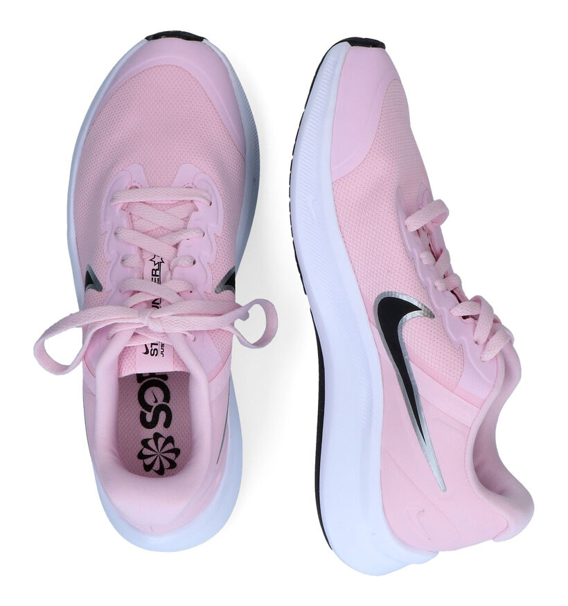 Nike Star Runner 3 GS Baskets en Rose pour filles (302092) - pour semelles orthopédiques