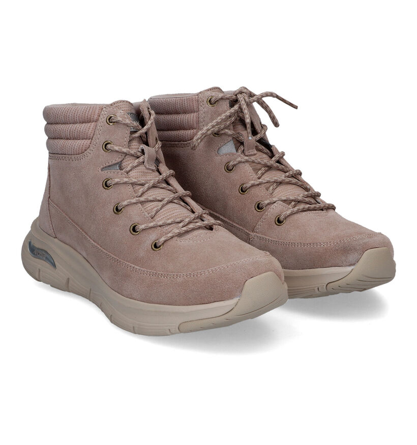 Skechers Arch Fit Smooth Taupe Sneakers voor dames (312798) - geschikt voor steunzolen
