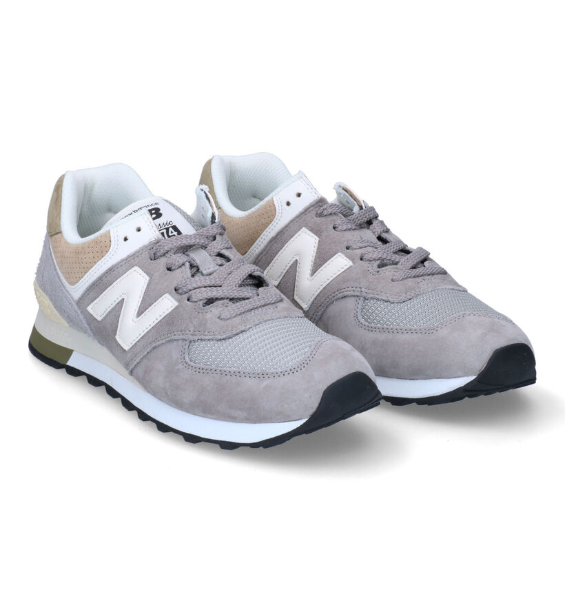 New Balance ML574 Baskets en Gris pour hommes (301745) - pour semelles orthopédiques