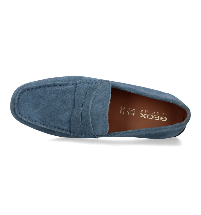 Geox Kosmopolis Grip Blauwe Mocassins in daim (326747)
