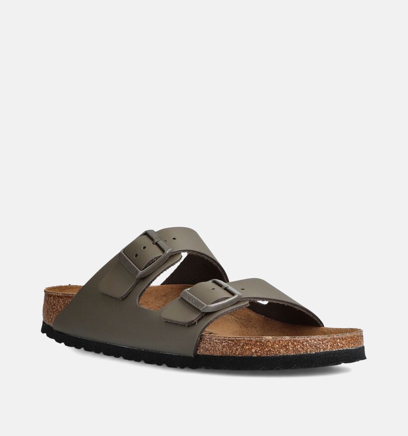 Birkenstock Arizona Nu-pieds en Vert kaki pour hommes (368539)