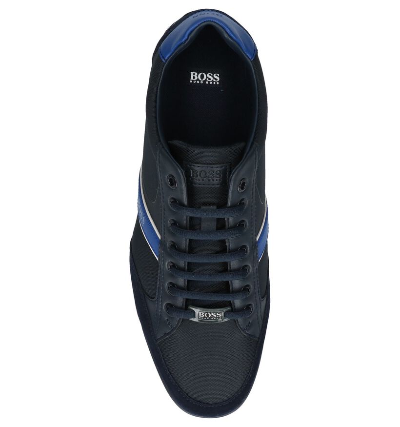 Hugo Boss Chaussures basses en Bleu foncé en textile (240858)