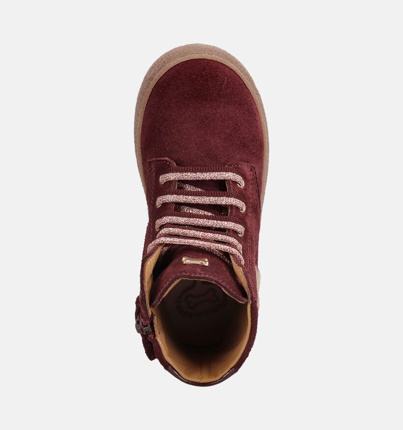 STONES and BONES Plan Bordeaux Boots met Veter en Rits voor meisjes (381397) - geschikt voor steunzolen