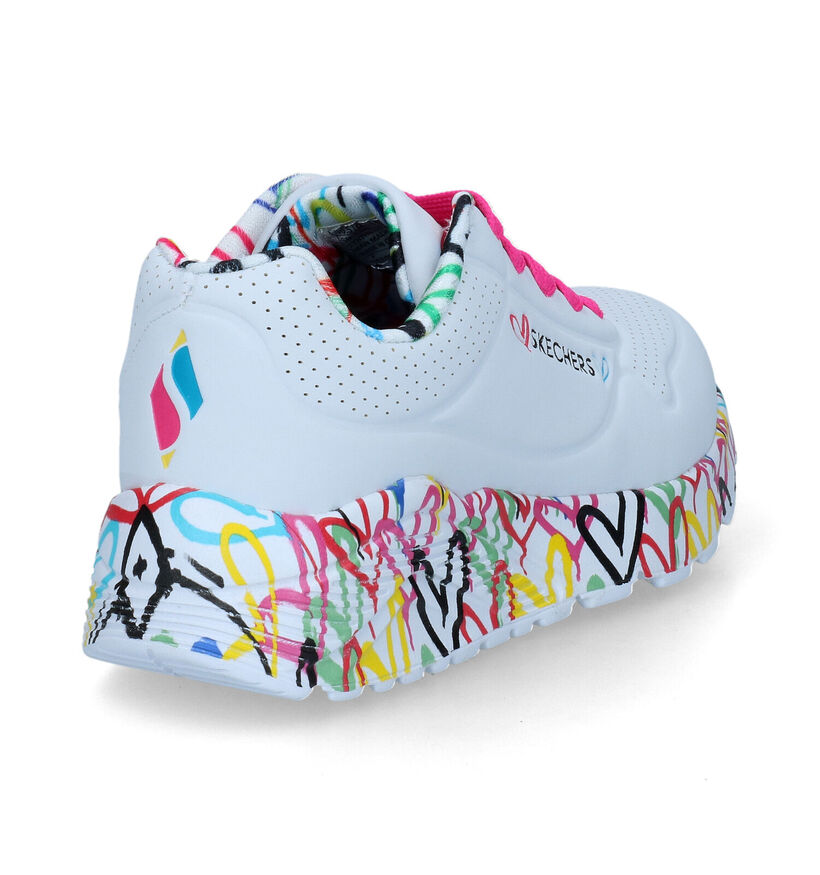 Skechers Uno Lite Lovely Luv Baskets en Noir pour filles (345247)