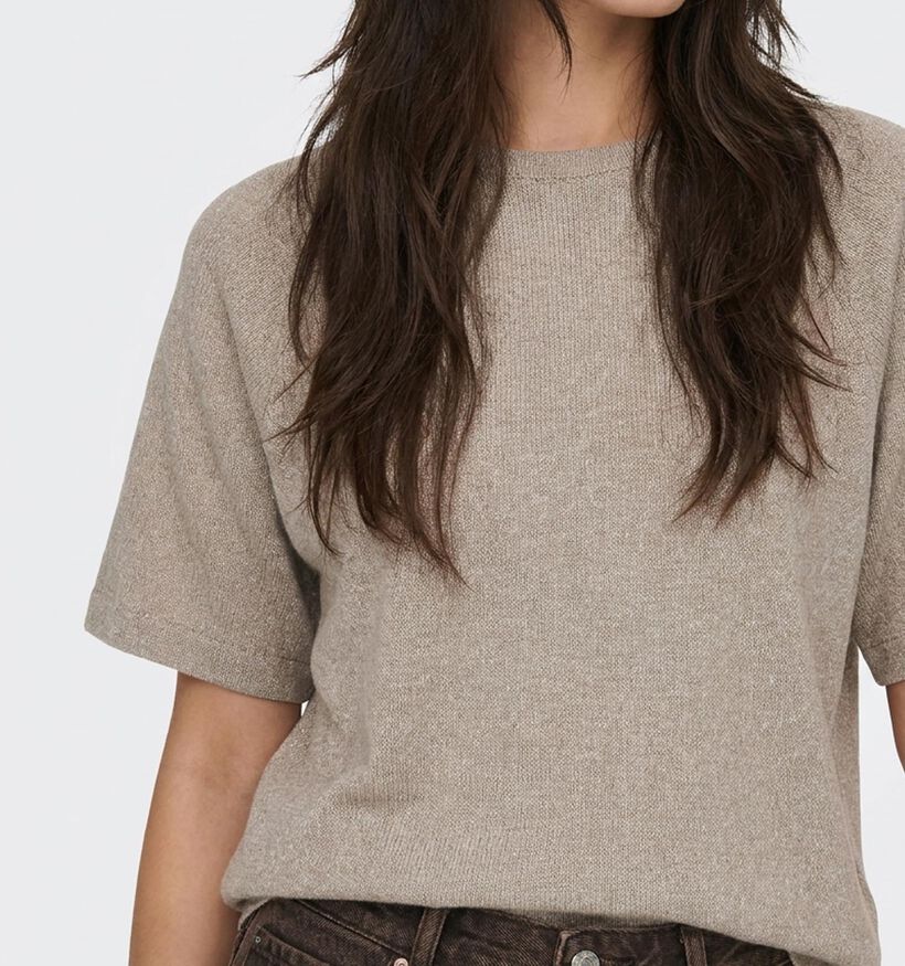 Pieces Bree Beige T-shirt voor dames (378372)