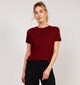 JDY Bodil Knit T-shirt en Bordeaux pour femmes (359946)