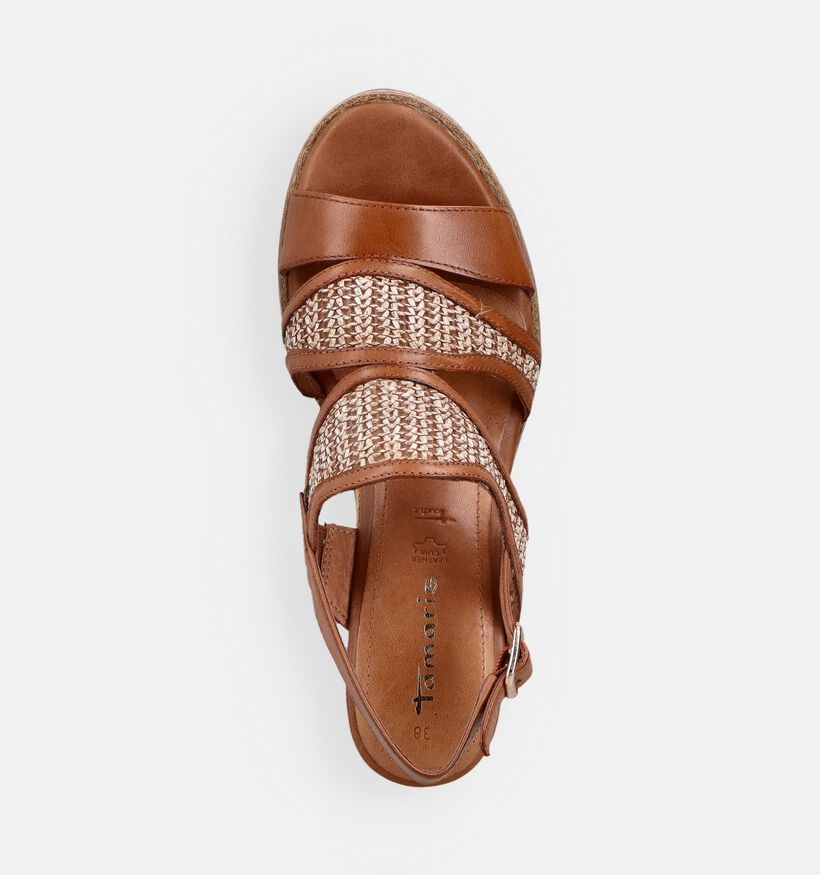 Tamaris Cognac Sandalen met Sleehak voor dames (371754)