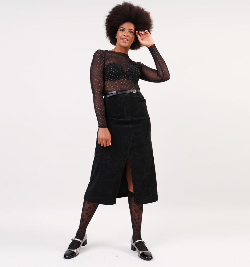 Vero Moda Roma Zwarte Lange rok met split voor dames (349049)
