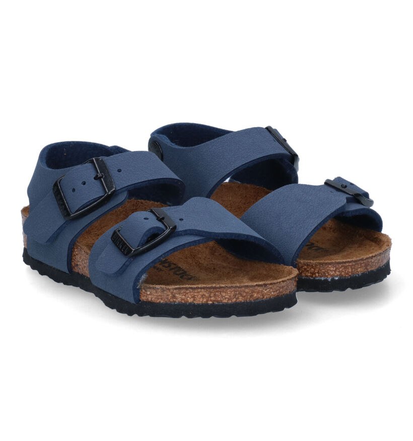 Birkenstock New York  Sandales en Noir pour garçons (338096)