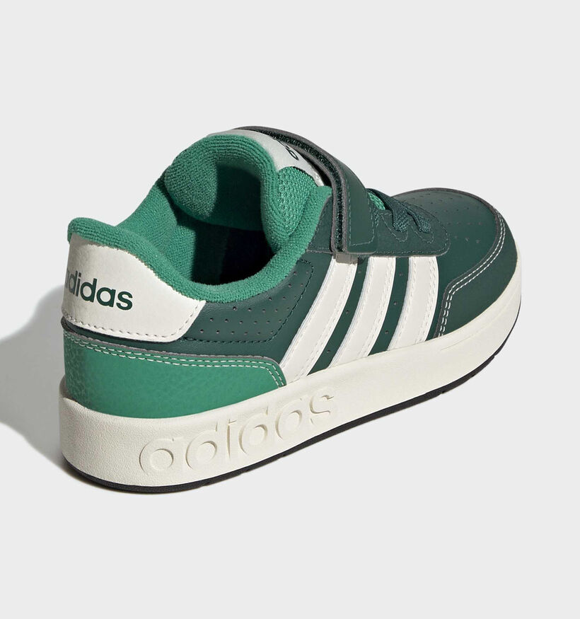 adidas Breakbase Donkergroene Sneakers voor jongens (380578) - geschikt voor steunzolen